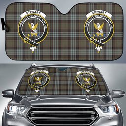 Scottish Stewart Old Weathered Clan Tartan Crest Tartan Car Sun Shade Scottish Plaid Tartan Plaid - ScotsTee - scotstee.com