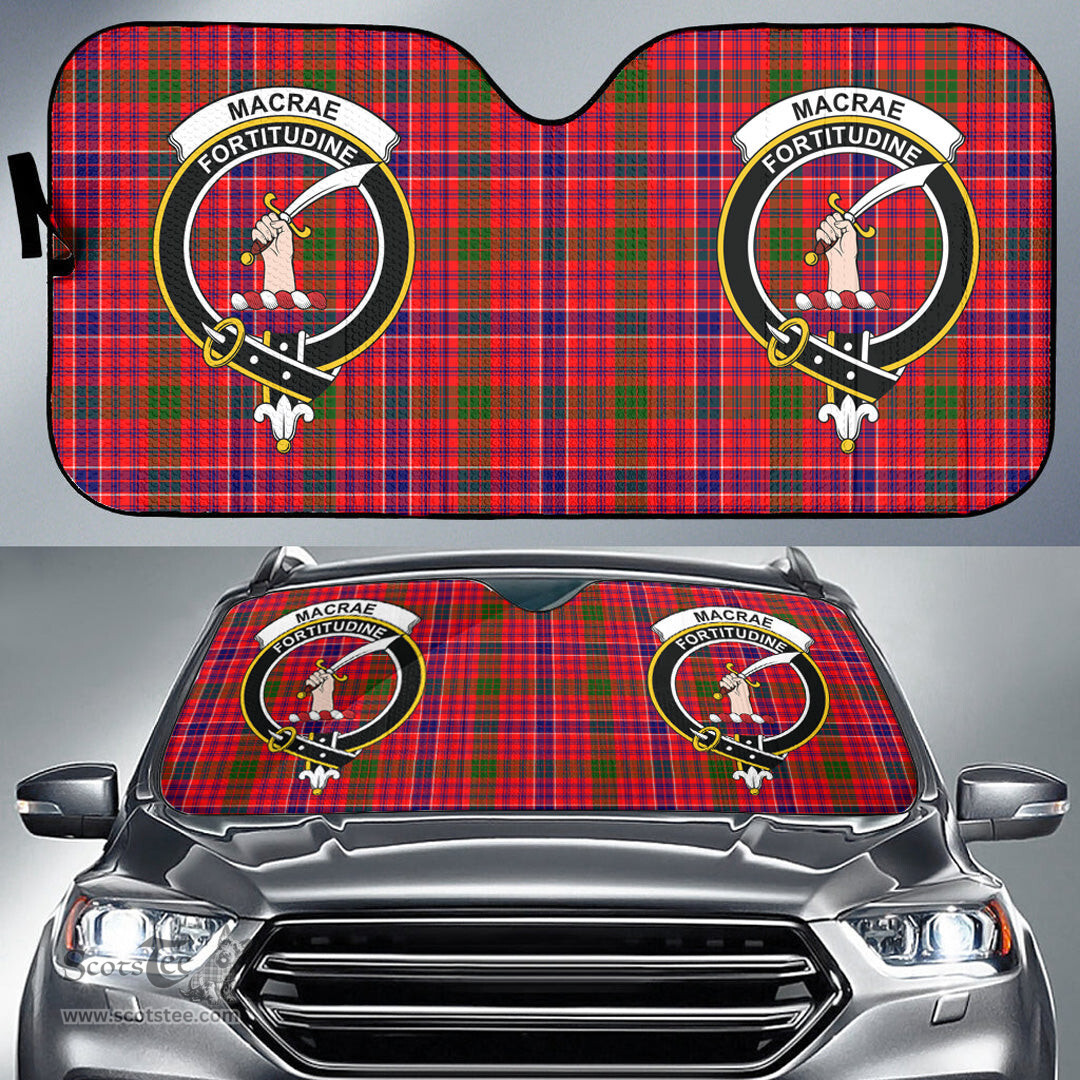 Scottish MacRae Modern Clan Tartan Crest Tartan Car Sun Shade Scottish Plaid Tartan Plaid - ScotsTee - scotstee.com