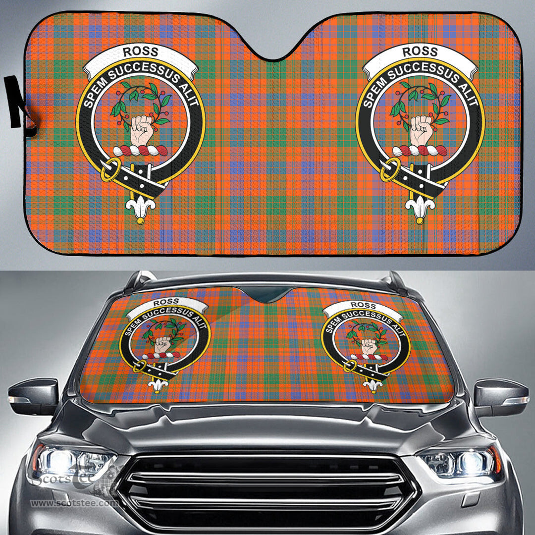 Scottish Ross Ancient Clan Tartan Crest Tartan Car Sun Shade Scottish Plaid Tartan Plaid - ScotsTee - scotstee.com