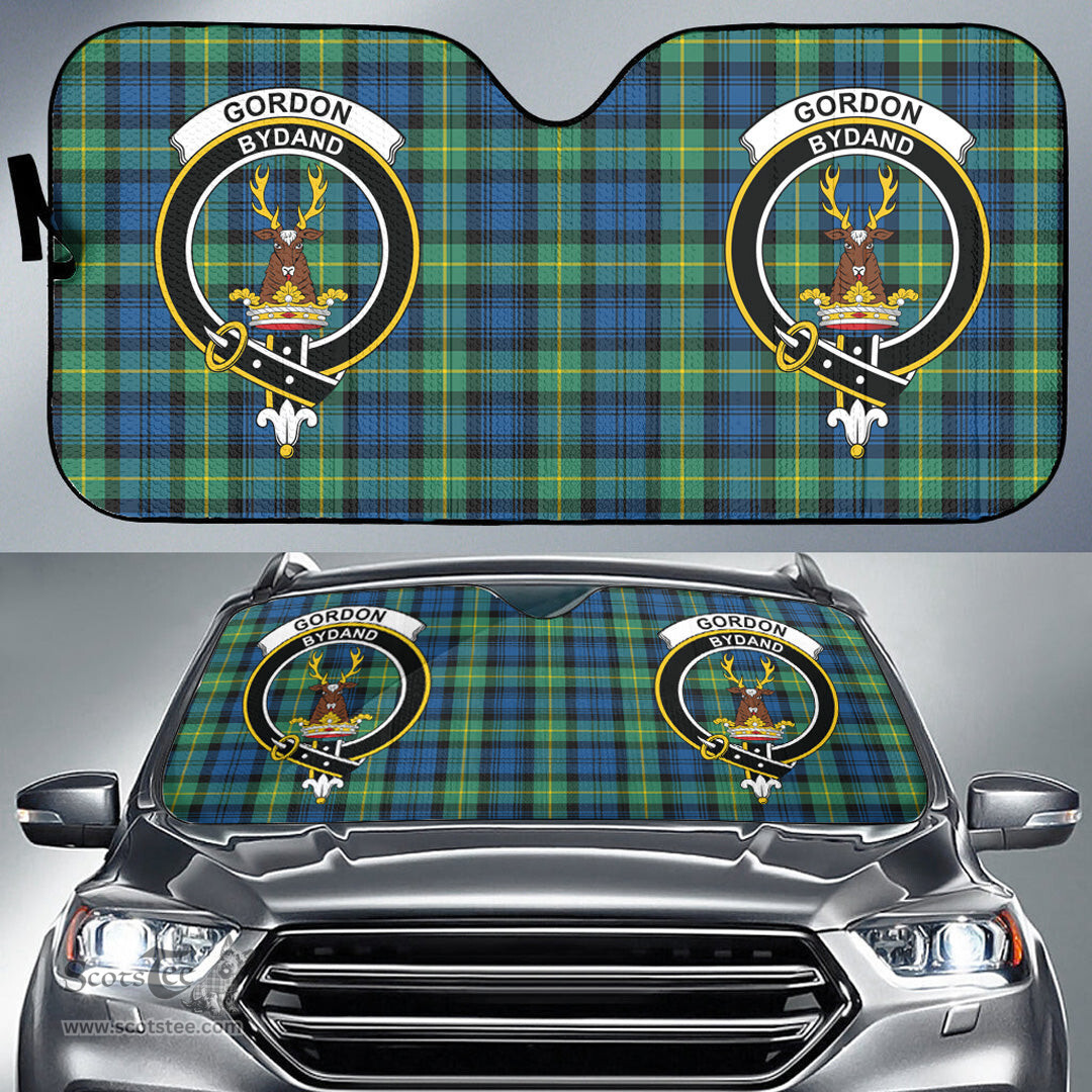 Scottish Gordon Ancient Clan Tartan Crest Tartan Car Sun Shade Scottish Plaid Tartan Plaid - ScotsTee - scotstee.com