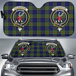 Scottish Colquhoun Modern Clan Tartan Crest Tartan Car Sun Shade Scottish Plaid Tartan Plaid - ScotsTee - scotstee.com