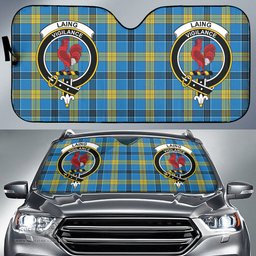 Scottish Laing Clan Tartan Crest Tartan Car Sun Shade Scottish Plaid Tartan Plaid - ScotsTee - scotstee.com
