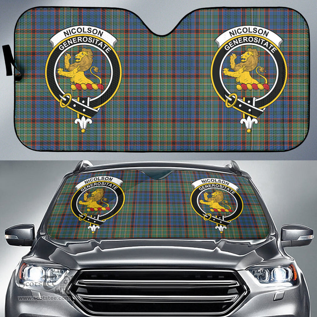 Scottish Nicolson Hunting Ancient Clan Tartan Crest Tartan Car Sun Shade Scottish Plaid Tartan Plaid - ScotsTee - scotstee.com