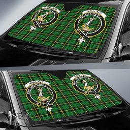 Scottish Wallace Hunting Green Clan Tartan Crest Tartan Car Sun Shade Scottish Plaid Tartan Plaid - ScotsTee - scotstee.com