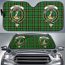 Scottish Wallace Hunting Green Clan Tartan Crest Tartan Car Sun Shade Scottish Plaid Tartan Plaid - ScotsTee - scotstee.com