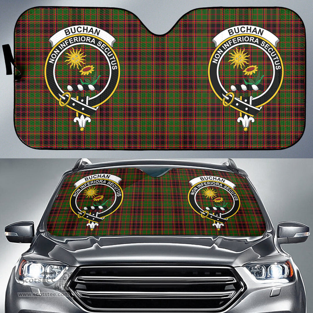 Scottish Buchan Modern Clan Tartan Crest Tartan Car Sun Shade Scottish Plaid Tartan Plaid - ScotsTee - scotstee.com