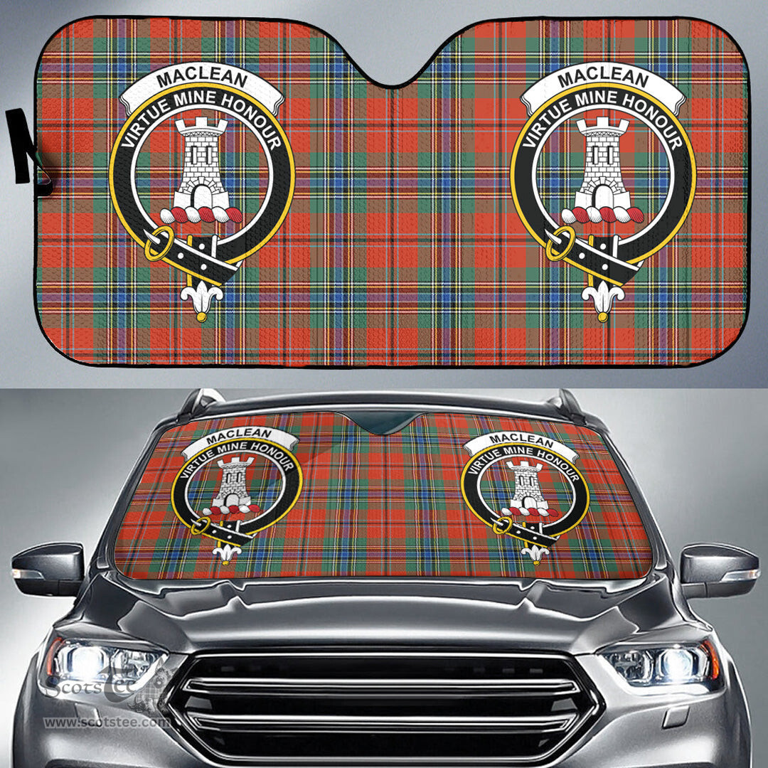 Scottish MacLean of Duart Ancient Clan Tartan Crest Tartan Car Sun Shade Scottish Plaid Tartan Plaid - ScotsTee - scotstee.com
