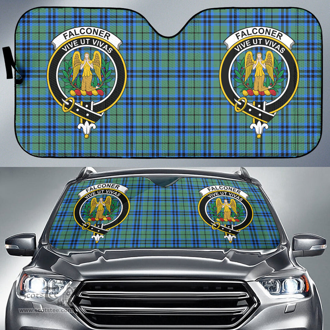 Scottish Falconer Clan Tartan Crest Tartan Car Sun Shade Scottish Plaid Tartan Plaid - ScotsTee - scotstee.com