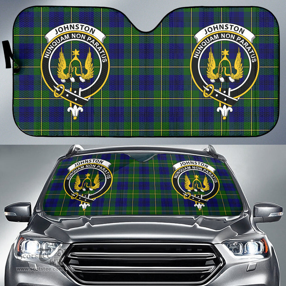 Scottish Johnston Modern Clan Tartan Crest Tartan Car Sun Shade Scottish Plaid Tartan Plaid - ScotsTee - scotstee.com