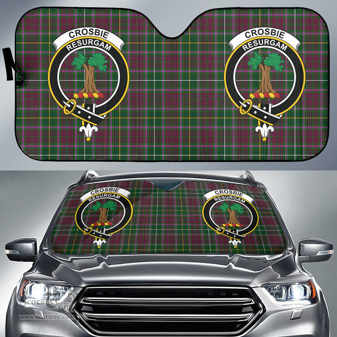Scottish Crosbie Clan Tartan Crest Tartan Car Sun Shade Scottish Plaid Tartan Plaid - ScotsTee - scotstee.com