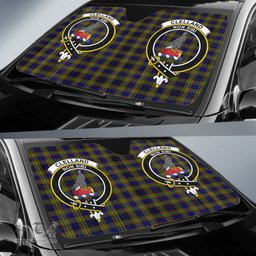 Scottish Clelland Modern Clan Tartan Crest Tartan Car Sun Shade Scottish Plaid Tartan Plaid - ScotsTee - scotstee.com