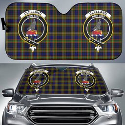 Scottish Clelland Modern Clan Tartan Crest Tartan Car Sun Shade Scottish Plaid Tartan Plaid - ScotsTee - scotstee.com