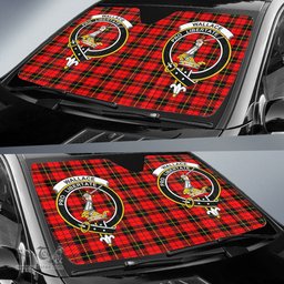 Scottish Wallace Hunting Red Clan Tartan Crest Tartan Car Sun Shade Scottish Plaid Tartan Plaid - ScotsTee - scotstee.com