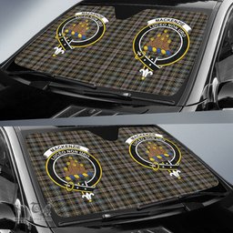 Scottish MacKenzie Weathered Clan Tartan Crest Tartan Car Sun Shade Scottish Plaid Tartan Plaid - ScotsTee - scotstee.com