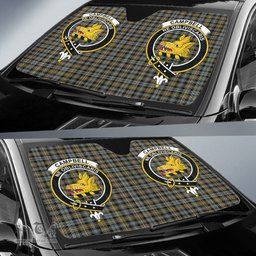 Scottish Campbell Argyll Weathered Clan Tartan Crest Tartan Car Sun Shade Scottish Plaid Tartan Plaid - ScotsTee - scotstee.com