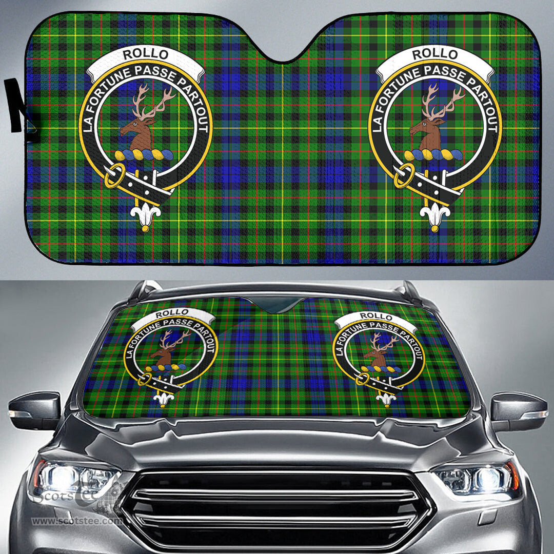 Scottish Rollo Modern Clan Tartan Crest Tartan Car Sun Shade Scottish Plaid Tartan Plaid - ScotsTee - scotstee.com