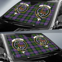 Scottish Blair Modern Clan Tartan Crest Tartan Car Sun Shade Scottish Plaid Tartan Plaid - ScotsTee - scotstee.com