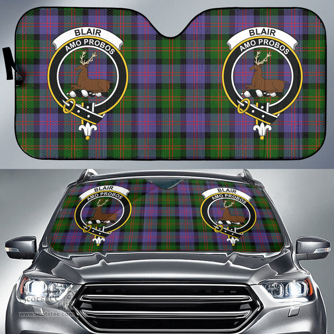 Scottish Blair Modern Clan Tartan Crest Tartan Car Sun Shade Scottish Plaid Tartan Plaid - ScotsTee - scotstee.com