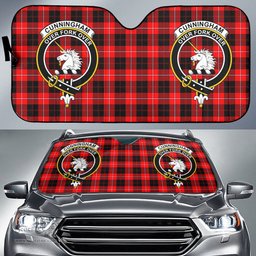 Scottish Cunningham Modern Clan Tartan Crest Tartan Car Sun Shade Scottish Plaid Tartan Plaid - ScotsTee - scotstee.com