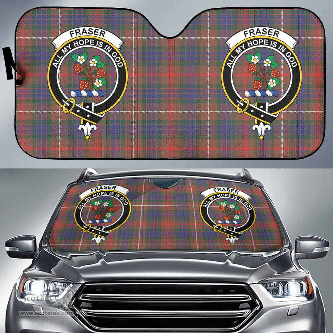 Scottish Fraser Hunting Modern Clan Tartan Crest Tartan Car Sun Shade Scottish Plaid Tartan Plaid - ScotsTee - scotstee.com