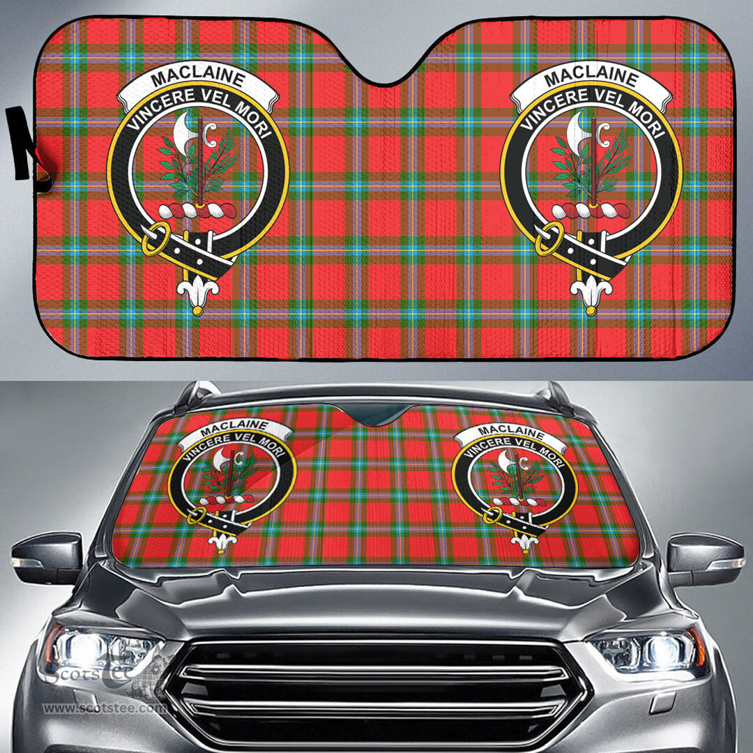 Scottish MacLaine of Loch Buie Clan Tartan Crest Tartan Car Sun Shade Scottish Plaid Tartan Plaid - ScotsTee - scotstee.com