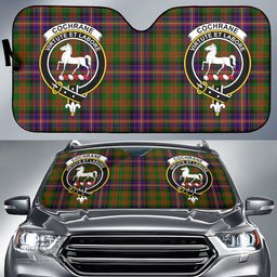 Scottish Cochrane Modern Clan Tartan Crest Tartan Car Sun Shade Scottish Plaid Tartan Plaid - ScotsTee - scotstee.com