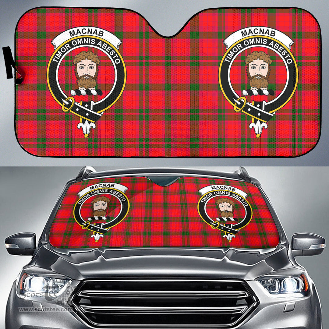 Scottish MacNab Modern Clan Tartan Crest Tartan Car Sun Shade Scottish Plaid Tartan Plaid - ScotsTee - scotstee.com