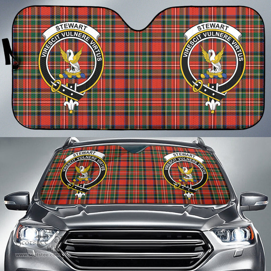 Scottish Stewart Royal Modern Clan Tartan Crest Tartan Car Sun Shade Scottish Plaid Tartan Plaid - ScotsTee - scotstee.com