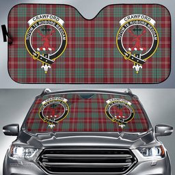 Scottish Crawford Modern Clan Tartan Crest Tartan Car Sun Shade Scottish Plaid Tartan Plaid - ScotsTee - scotstee.com