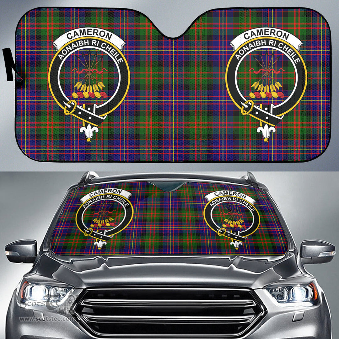 Scottish Cameron of Erracht Modern Clan Tartan Crest Tartan Car Sun Shade Scottish Plaid Tartan Plaid - ScotsTee - scotstee.com
