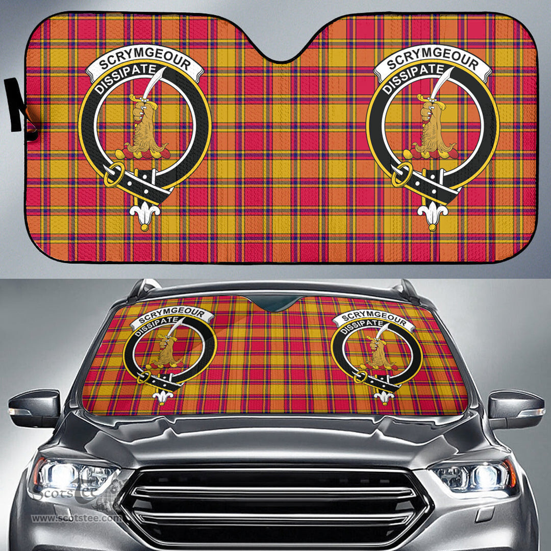 Scottish Scrymgeour Clan Tartan Crest Tartan Car Sun Shade Scottish Plaid Tartan Plaid - ScotsTee - scotstee.com