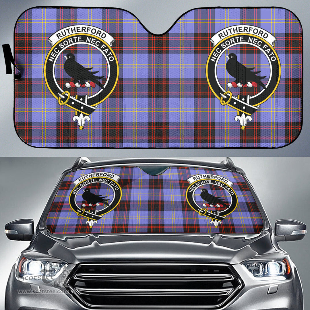 Scottish Rutherford Clan Tartan Crest Tartan Car Sun Shade Scottish Plaid Tartan Plaid - ScotsTee - scotstee.com