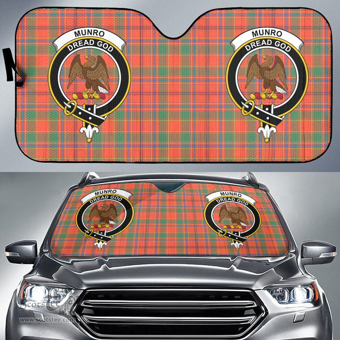 Scottish Munro Ancient Clan Tartan Crest Tartan Car Sun Shade Scottish Plaid Tartan Plaid - ScotsTee - scotstee.com
