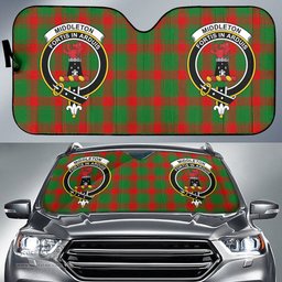 Scottish Middleton Modern Clan Tartan Crest Tartan Car Sun Shade Scottish Plaid Tartan Plaid - ScotsTee - scotstee.com