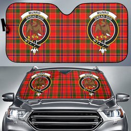 Scottish Munro Modern Clan Tartan Crest Tartan Car Sun Shade Scottish Plaid Tartan Plaid - ScotsTee - scotstee.com