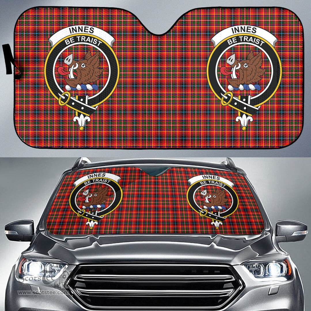 Scottish Innes Modern Clan Tartan Crest Tartan Car Sun Shade Scottish Plaid Tartan Plaid - ScotsTee - scotstee.com