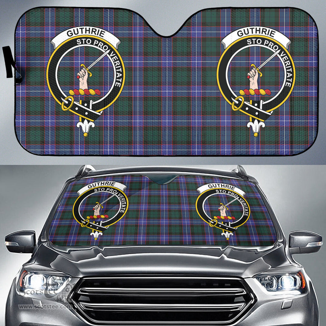 Scottish Guthrie Modern Clan Tartan Crest Tartan Car Sun Shade Scottish Plaid Tartan Plaid - ScotsTee - scotstee.com