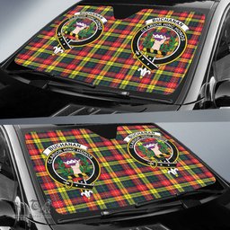 Scottish Buchanan Modern Clan Tartan Crest Tartan Car Sun Shade Scottish Plaid Tartan Plaid - ScotsTee - scotstee.com