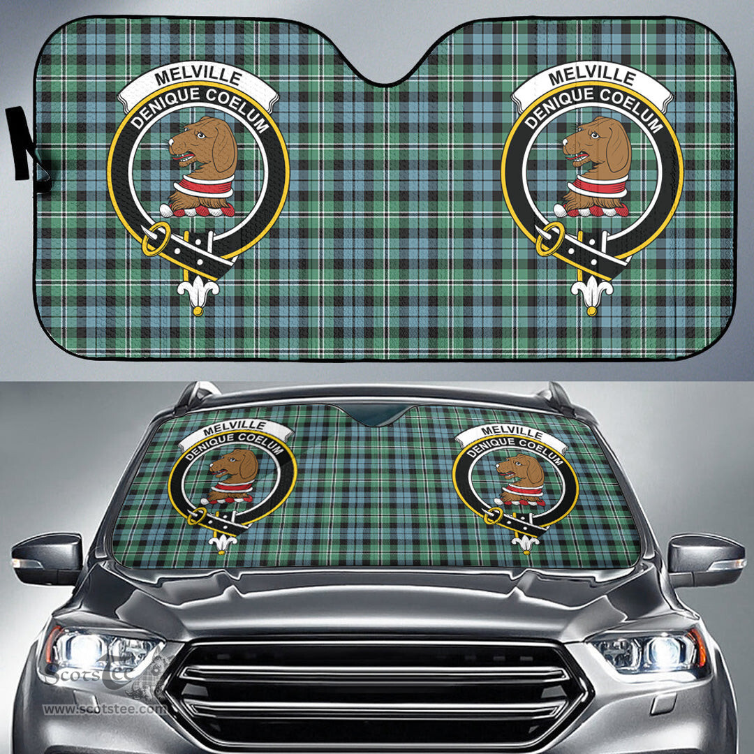 Scottish Melville Clan Tartan Crest Tartan Car Sun Shade Scottish Plaid Tartan Plaid - ScotsTee - scotstee.com
