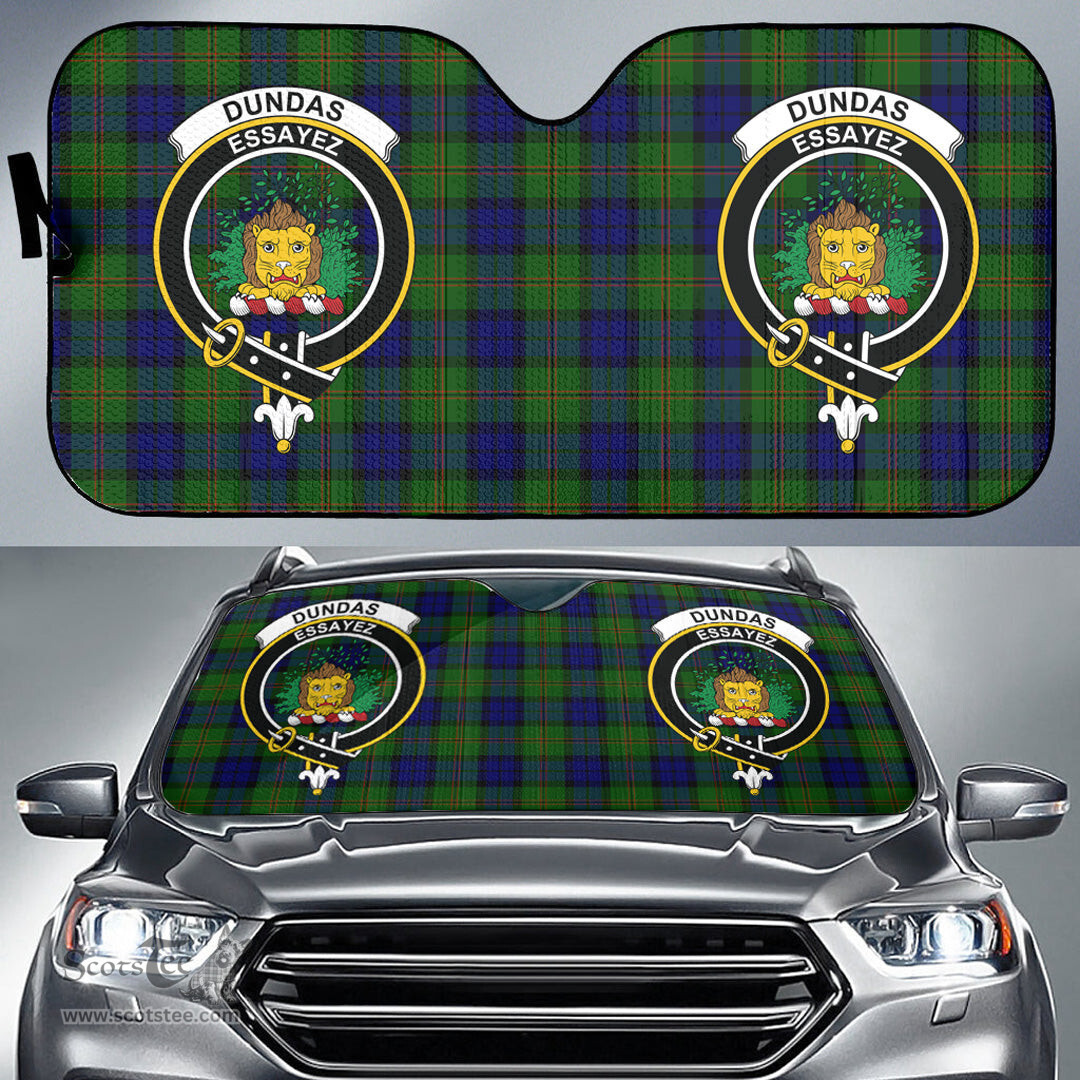 Scottish Dundas Modern Clan Tartan Crest Tartan Car Sun Shade Scottish Plaid Tartan Plaid - ScotsTee - scotstee.com