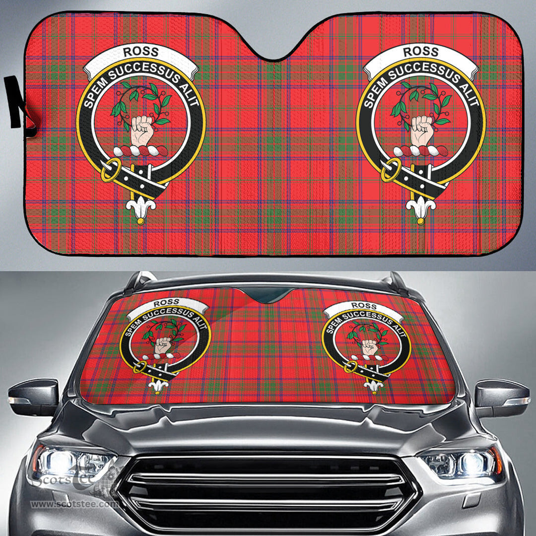 Scottish Ross Modern Clan Tartan Crest Tartan Car Sun Shade Scottish Plaid Tartan Plaid - ScotsTee - scotstee.com