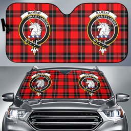 Scottish Ramsay Modern Clan Tartan Crest Tartan Car Sun Shade Scottish Plaid Tartan Plaid - ScotsTee - scotstee.com