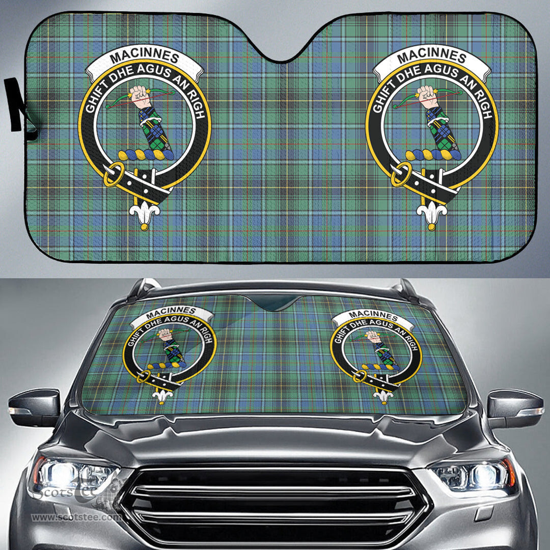 Scottish MacInnes Ancient Clan Tartan Crest Tartan Car Sun Shade Scottish Plaid Tartan Plaid - ScotsTee - scotstee.com