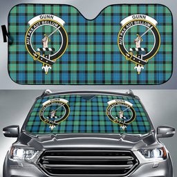 Scottish Gunn Ancient Clan Tartan Crest Tartan Car Sun Shade Scottish Plaid Tartan Plaid - ScotsTee - scotstee.com