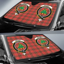 Scottish Grant Weathered Clan Tartan Crest Tartan Car Sun Shade Scottish Plaid Tartan Plaid - ScotsTee - scotstee.com