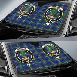 Scottish Hamilton Hunting Modern Clan Tartan Crest Tartan Car Sun Shade Scottish Plaid Tartan Plaid - ScotsTee - scotstee.com