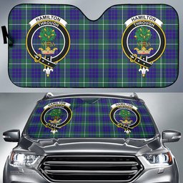 Scottish Hamilton Hunting Modern Clan Tartan Crest Tartan Car Sun Shade Scottish Plaid Tartan Plaid - ScotsTee - scotstee.com