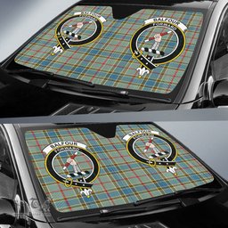 Scottish Balfour Blue Clan Tartan Crest Tartan Car Sun Shade Scottish Plaid Tartan Plaid - ScotsTee - scotstee.com