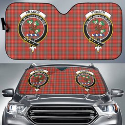 Scottish Fraser Weathered Clan Tartan Crest Tartan Car Sun Shade Scottish Plaid Tartan Plaid - ScotsTee - scotstee.com
