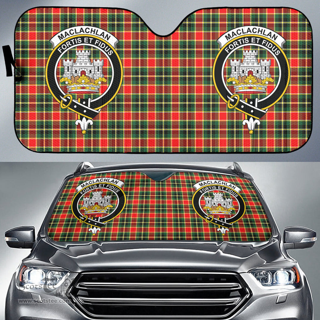 Scottish MacLachlan Hunting Modern Clan Tartan Crest Tartan Car Sun Shade Scottish Plaid Tartan Plaid - ScotsTee - scotstee.com